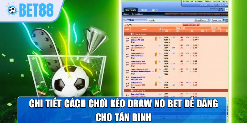 Chi tiết cách chơi kèo Draw No Bet dễ dàng cho tân binh